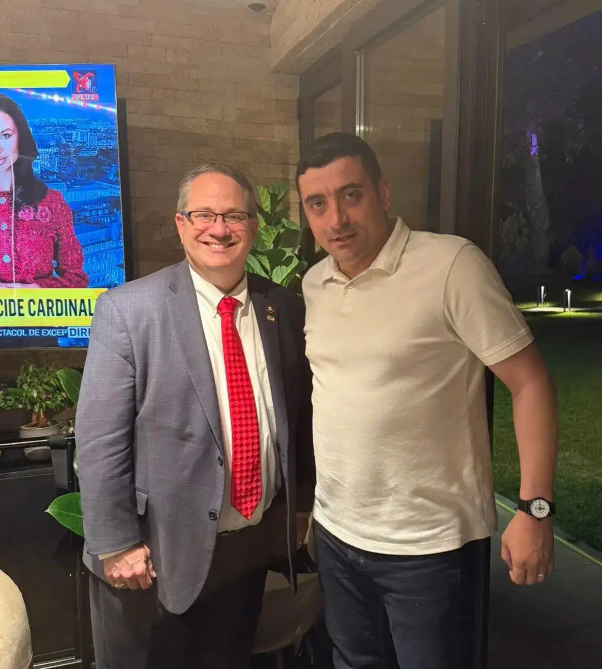 George Simion alături de James E. Trainor, vicepreședintele Comisiei Electorale Federale a SUA