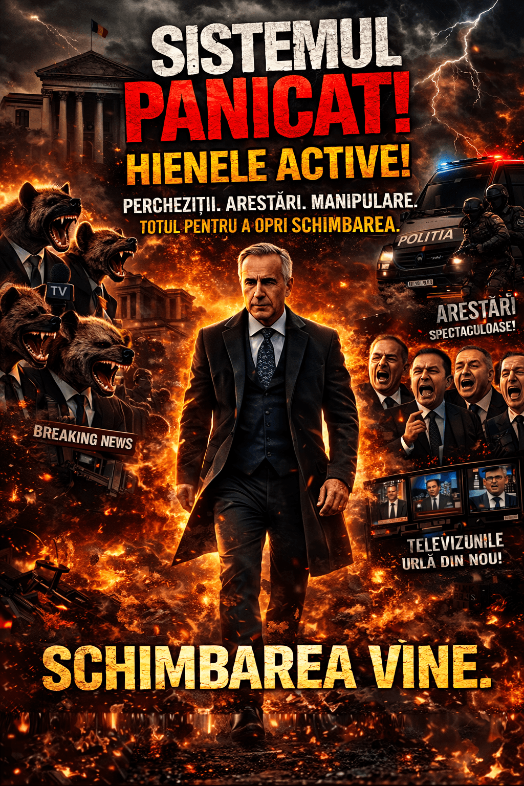 Sistemul politic în panică în România ilustrat prin tensiuni instituționale și conflicte media